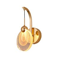 Бра 15*16*30 см, 1*LED*5W, 3300K Gerhort G61364/1wGD CL+WT, Золото