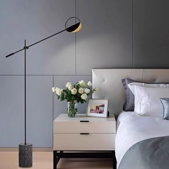 Торшер BOLIA LEAVES Brass 169*98*169 см, 1*LED*4W, ImperiumLoft 41.212, Белый, Золотистый