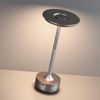 Настольная лампа 13*13*28 см, 1 LED*6W, 3000-5700 К, Odeon Light Tet-A-Tet, никель 5035/6TL