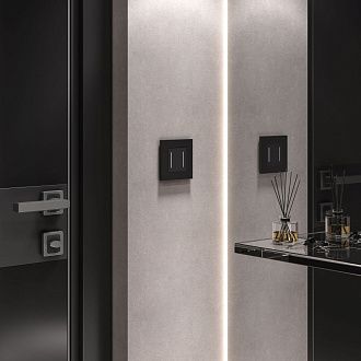 W0012908 Рамка на 1 пост Slab, черный софт Werkel, 4690389193293