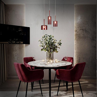 Подвесной светильник 8 см, 1*G4*5W хром Loft It Spillray 10232/B Red
