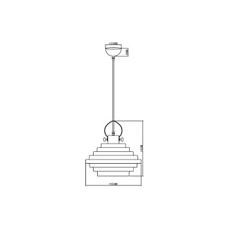 Подвесной светильник  35*120 см, 1*E27 медь, черный Vele Luce Genio VL5404P21
