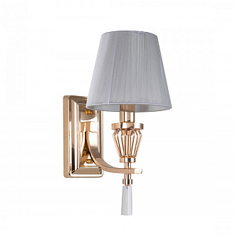 Бра Favourite Sade 2690-1W, D220*W160*H330, золотой гальваники, абажур из серой нити, декоративные элементы выполнены из прозрачного стекла