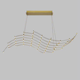 Подвесной светильник 100*LED*41,5W, 3000К, 3735lm Odeon Light Welkin 7058/45L, золото