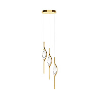 Каскадная люстра 30*30*365 см, LED, 3000К, Maytoni Foresight MOD347PL-L24BS3K латунный