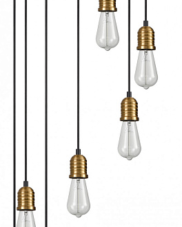 Подвесной светильник  42*160 см, 7*E27 черный, золото Vele Luce Tenuto VL6532P07