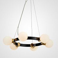 Подвесная люстра FLAMB D57 57*57*10 см, 6*G9*40W, ImperiumLoft FLAMB01, Золотистый, Чёрный