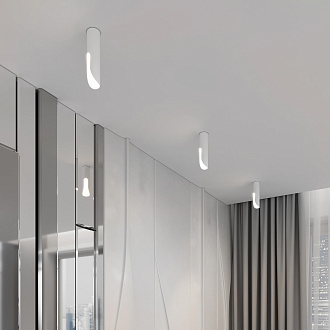 Потолочный акцентный светильник 4*4*16 см, 7W 4000K Elektrostandard Apex 25113/LED белый