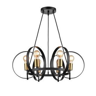 Подвесная люстра Vele Luce Liberty VL6302P06, диаметр 40 см, черный