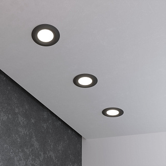 Встраиваемый точечный светильник 110 MR16 черный Elektrostandard, вр 6,5 см