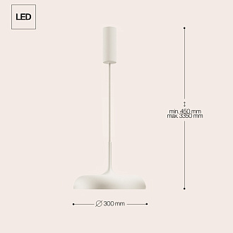 Подвесной светильник 30*45*335 см, LED*19W, 3000 К, Gerhard MOD189PL-L12W3K1 Maytoni, Белый