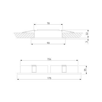 Светильник встраиваемый Tetro 20W 3000K белый IP44 15277/LED Elektrostandard  4690389217906, a071314