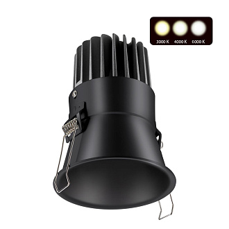 LED светильник 9 см, 18W, 3000-6000K, Novotech Spot Lang 358911, черный, вр 8,2 см