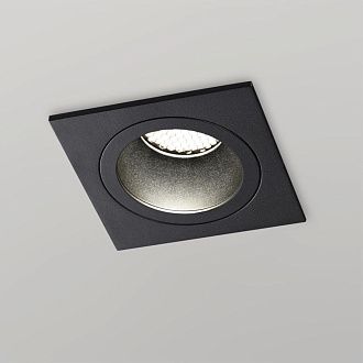 Светильник встраиваемый 12*12*3 см, вр 10,5 см, 1*GX53*12W, Novotech Gemini 371006, черный
