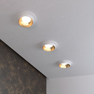 Встраиваемый точечный светильник 113 MR16 золото/белый Elektrostandard, вр 6,4 см