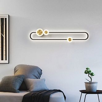 Светильник DZN-4645 ЧЕРНЫЙ+БРОНЗА  D600/H170/1/LED/10W/4500K ELLIPSIS 25-07