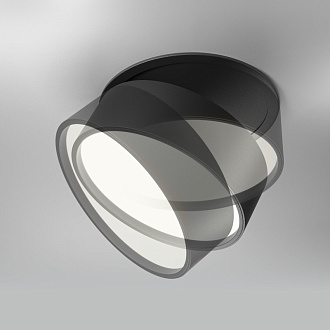 Встраиваемый светильник 12*12*6,6 см, LED, 18W, 4000К, Maytoni Technical ONDA DL024-18W4K-B черный, вр 11,7 см