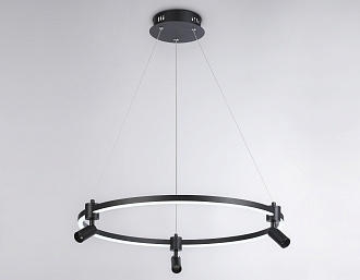 Светильник подвесной 60*6,5*120 см, LED 54W, 3000К, черный Ambrella Comfort LineTech FL5293