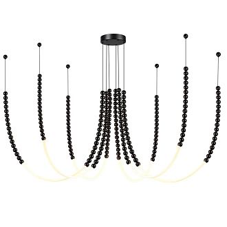 Подвесной светильник 120*10*150- см, 6*LED*70W, 3500K, Odeon Light Monella 7149/70L, черный