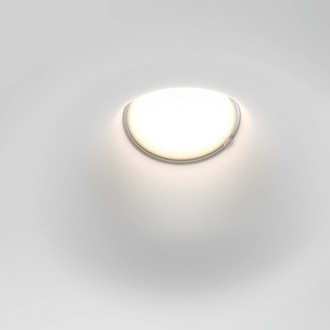 Встраиваемый светильник 12*12*5 см, 1*GU10, 12W, Maytoni Technical Gyps Modern DL001-1-01-W-1 белый