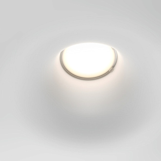 Встраиваемый светильник 12*12*5 см, 1*GU10, 12W, Maytoni Technical Gyps Modern DL001-1-01-W-1 белый, вр 12,5*12,5 см