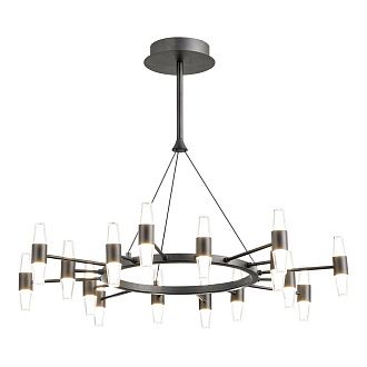 Люстра подвесная *80*50-50 см, 32*led*3W, 4000K, Lussole Hopkins LSP-7407, черный