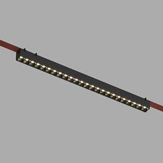 Трековый однофазный светильник 64 см, 24W, 3000K, Denkirs Belty Grill DK5573-BK, черный