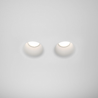 Встраиваемый светильник 23,3*12*5 см, 2*GU10, 12W, Maytoni Technical Gyps Modern DL002-DW-02-W белый