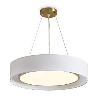 Подвесной светильник с диммером 50*50*105 см, LED*31W, 3000K, Freya Cozy FR6170PL-L52BS, латунный