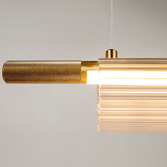 Линейный светильник 7*7*130 см, LED, 3000К, Maytoni Loom MOD258PL-L20BS3K латунный