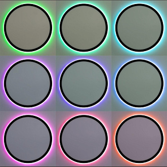 Светильник с пультом 40*2,5 см, LED+RGB 40W CL738321EL Бейсик Лайн Черный