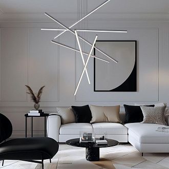 Подвесная люстра 120*125 см, 180W, 3000-6000K, Citilux Стиг CL203260 белый