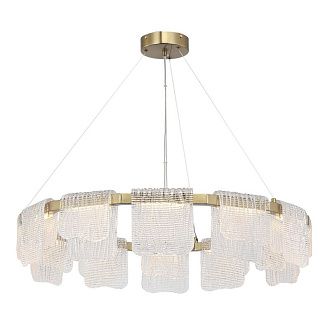 Подвесная люстра 80*150 см, 1*LED*66W, 4000K, ST-Luce Voile SL6021.203.66, золотой