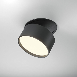 Встраиваемый светильник 8,5*8,5*6,6 см, LED, 12W, 3000К, Maytoni Technical ONDA DL024-12W3K-B черный, вр 8,2 см