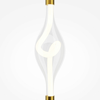 Подвесной светильник 12*12*364 см, LED, 3000К, Maytoni LOOP MOD290PL-L14BS3K латунный