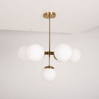 Подвесной светильник Copper Light Chandelier 7 80*80*48 см, 7*E14*40W, ImperiumLoft 40.1492, Золотистый