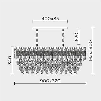 Подвесная люстра MODELUX ML.7085.900.300 GD