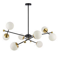 Люстра потолочная 90*75 см, 8*E14 Lumion Melody 6581/8 черный, золотой