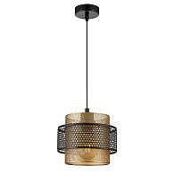 Подвесной светильник 20 см, Arte Lamp Grid A7069SP-1GO, черный-золото