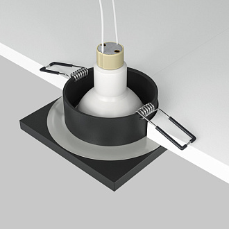 Светильник 8/6.5 см, GU10, IP65 Technical DL083-01-GU10-SQ-B, черный, вр 6,5 см