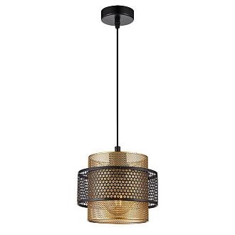 Подвесной светильник 20 см, Arte Lamp Grid A7069SP-1GO, черный-золото