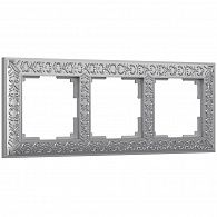 WL07-Frame-03 Рамка на 3 поста, матовый хром Werkel, 4690389145681