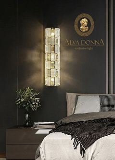 Бра 8852-1GD, 50/ 12 LED, 30W, 3000/4000/6000K, Alva Donna,