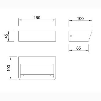 Бра 16*10*4,5 см, LED *  15W, 3000К Mantra Altea 8094, белый
