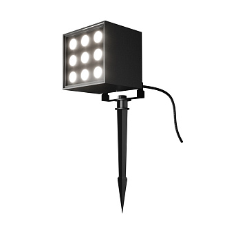 Ландшафтный светильник 12,5*11 см, LED 18W, 3000К, Черный Maytoni Ares O309FL-L18B3K