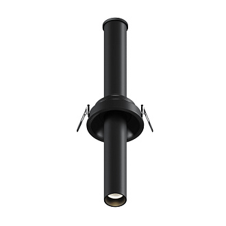Встраиваемый светильник 3*3*31,6 см, LED, 7W, 3000К, Maytoni Technical Focus T C140RS-L300-7W3K-B черный, вр 7,5 см