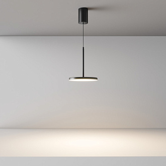 Подвесной светильник 18,5*18,5*195 см, LED, 12W, 3000К, Maytoni Technical PLATO P076PL-L12W3K-B черный