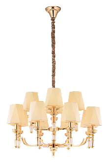 Люстра Ø820 x H560(1600), мм, 12*40W (480W), FGD (ЗОЛОТО) NewRgy 8679/8+4FG FGD