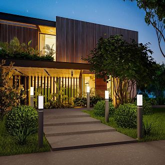 Ландшафтный светодиодный светильник Серый IP54 1537 TECHNO LED Elektrostandard