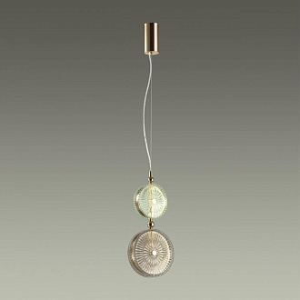 Светодиодный светильник 20 см, 13W, 4000K, Odeon Light CARAMELLA 5412/13LD, золото